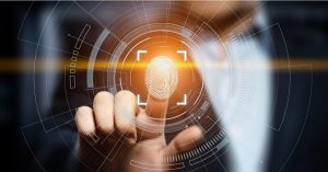 fingerprint scree futuristic